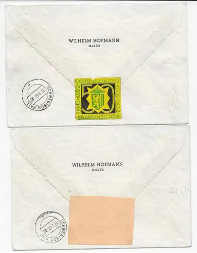 8 Briefe, Einschreiben Luxemburg, 1941 mit MiNr. 1-41 nach Schwäbisch Hall