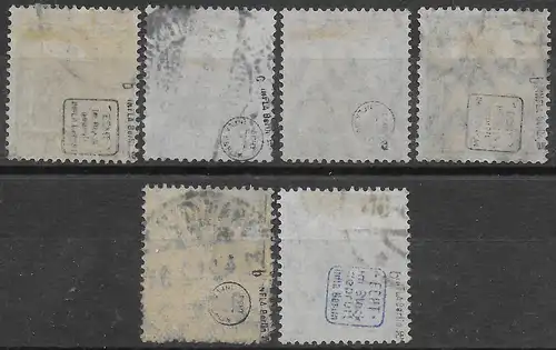 DR: MiNr. 140b+c, 142 b+c, 143b+c, gestempelt, teils BPP, Infla Berlin geprüft