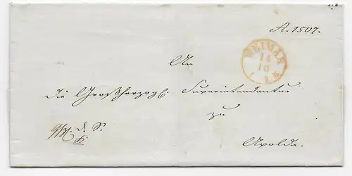 Brief aus Weimar nach Apolda, 1851