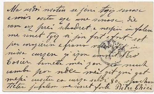 Post card 1900 to Cattaro/Kutor