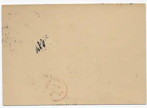 Bahmas post card 1853 to Germany