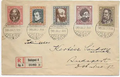 Einschreiben Budapest 1921