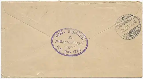 Johannesburg Transvaal, 1896 nach Oldenburg, Hofgarteninspektor