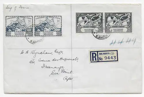 Einschreiben Bulawayo FDC 1949