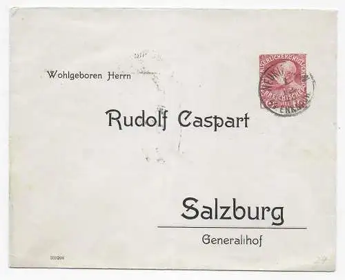 Brief Neukirchen nach Salzburg, 1908