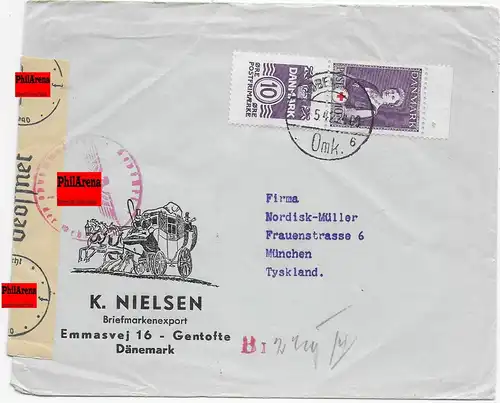 Lettre de Genofte en 1942 à Munich, censure