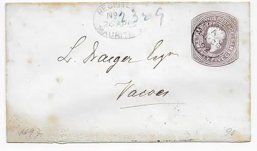Mauritius 1892, Registered