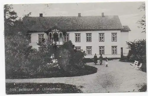 Oskarshamn 1922, post card Lillehammer to Sweden, Taxe, Sole pensionat