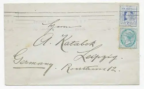 NSW: cover 1908 Sydney to Leipzig