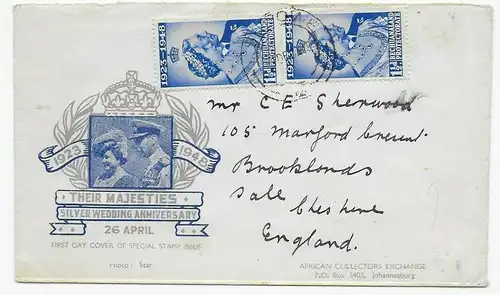 Silver Wedding 26.4.1948, FDC, Bechuanaland Protectorate