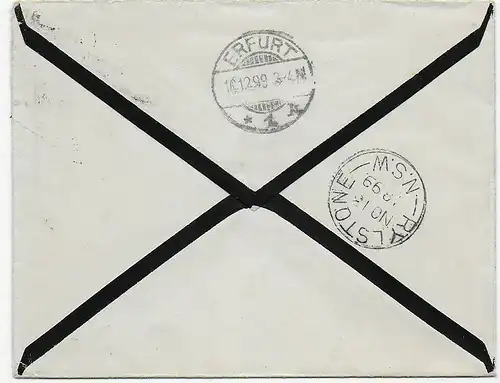 Trauerbrief NSW mit Nr. Stempel 19 - Rylstone nach Erfurt, 1899