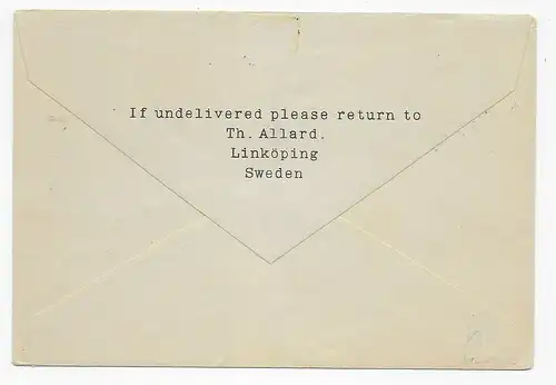 Luftpost Malmö 1929 nach Hamburg