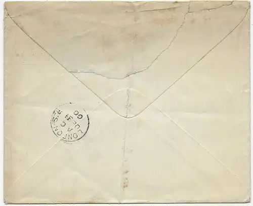 Cover to England via London, 1900