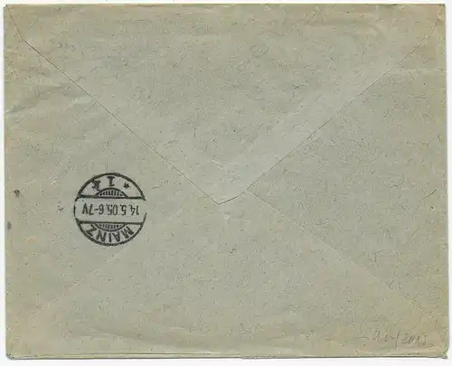 Rotterdam, Einschreiben nach Mainz, Reederei