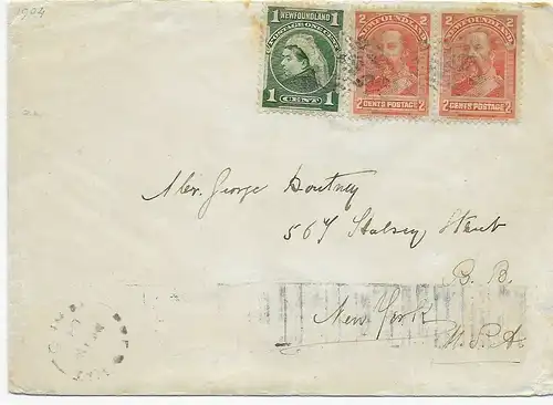 Brief 1905 nach New York