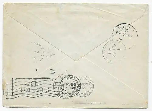 Brief 1905 nach New York