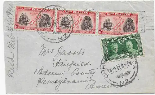 Christchurch to USA, 1941