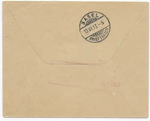 Temesvar Einschreiben nach Basel/CH, Zensur 1917