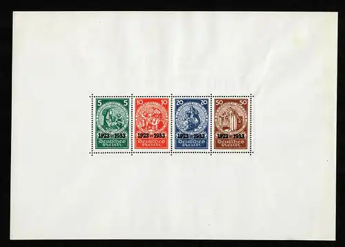 DR: MiNr. Block 2: Nothilfe 1933, BPP geprüft, Postfrisch, **