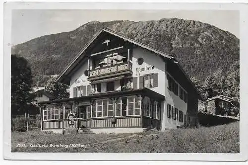 Ansichtskarte Gasthaus Wamberg, Garmisch-Partenkirchen nach Oberaichen 1941