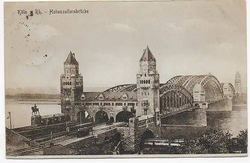 Ansichtskarte Gruss aus Köln nach Liège, Militärzensur, 1919