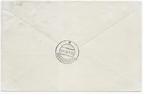 Privater Umschlag als Einschreiben Hamburg 1936, Weltkongress Freizeit, Erholung