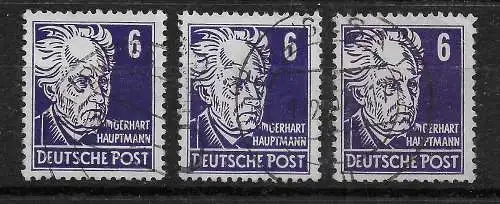 SBZ: MiNr. 328, gestempelt va, vb, gestempelt, teils BPP geprüft, 12