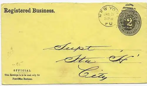 Post office business, Registered business, New York