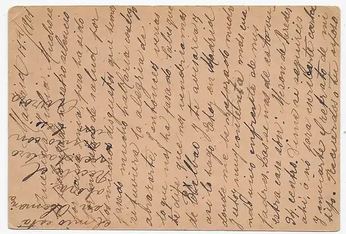 post card from Spain to Guatemala 