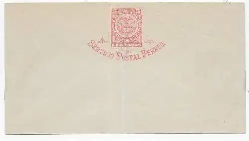 Blanko Umschlag: Servicio Postal Ferreo, Bahnpost