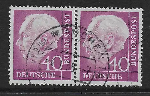 Bund: MiNr. 188,  gestempelt München waagrechtes Paar