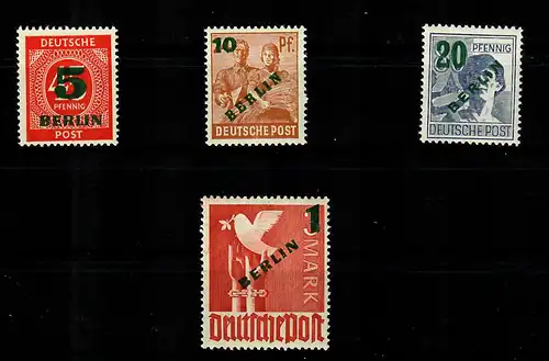 Berlin: MiNr. 64-67, postfrisch, **