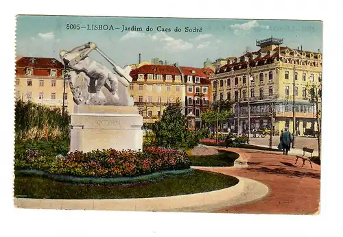 Ligne allemande du Seepost: Hambourg - 1921, carte de Lisbonne après le cap