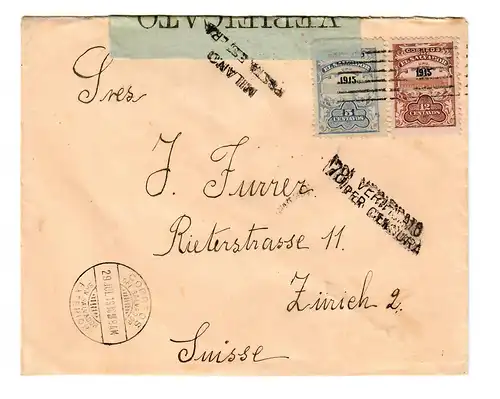 Salvador: à Zurich, ouverture de la censure militaire en 1916, Verificato
