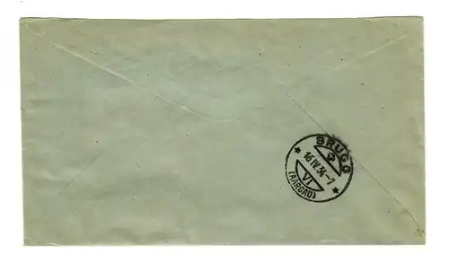 Registered San José to Brugg/CH, 1934