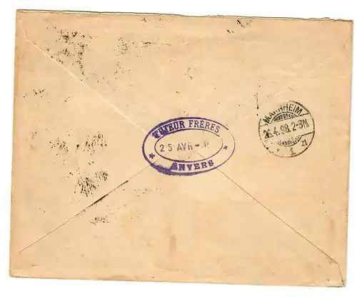 Inscrivez-vous à Anvers en 1898 pour Mannheim