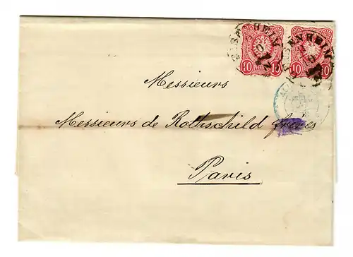 Geisenheim 1878 an die Gebrüder Rothschild in Paris