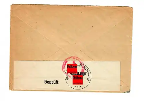 Berlin nach Long Island, USA, jüdischer Absender, Zensur,  1940