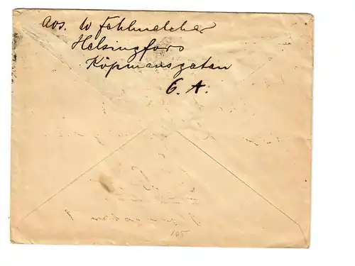 Brief aus Helsingfors nach Berlin, 1920
