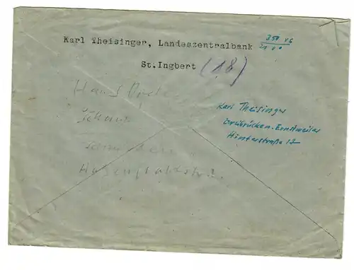 St. Ingbert, Landeszentralbank, 1947 nach Schwaikheim - Buchdruckermeister