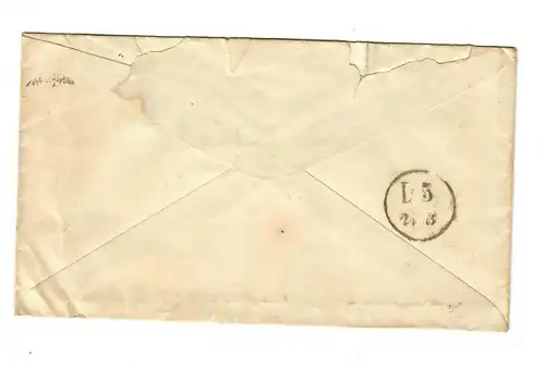 Lettre Kassel Gare 1874, Mi Nr. 16 EF, ciseaux ci-dessus