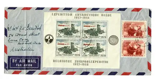 Air Mail Brüssel, 1957 nach Australien