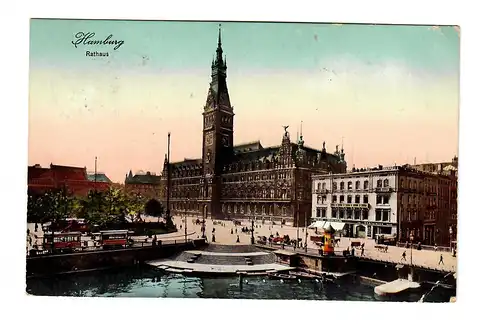 AK Hambourg: Seepost Hamburg-Helgoland 1912