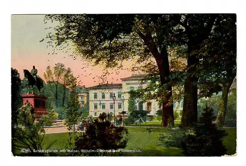 AK Kiel, Jardin du château, Marine Post No. 83, 1917