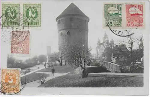 Foto-Ansichtskarte Estland nach Berlin, 1921
