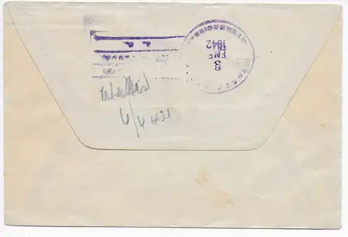 El Salvador 1942 Santa Ana to Switzerland, censure