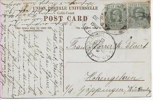 Gold Coast: picture card: Enfants garden at Kyebi, Mission Station, 1910