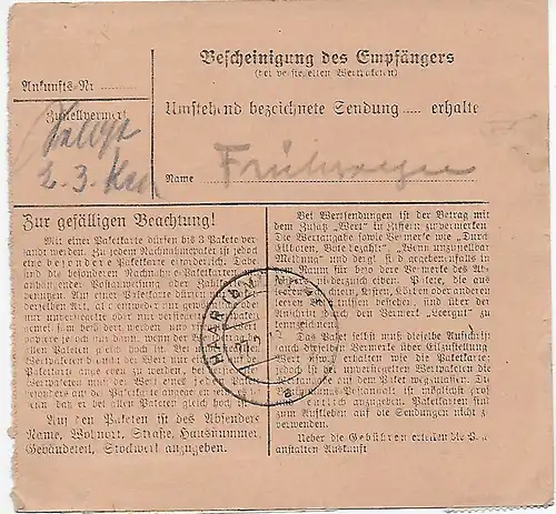 Carte de Berlin-Köpenick, Auto-livrer après Haar, 1948, MeF MiNr. 956