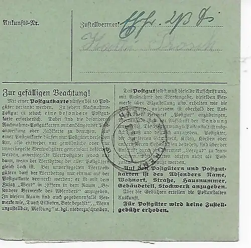 Carte de Offenthal/Offenbach après Haar, 1948, MeF MiNr. 956, en partie HAN