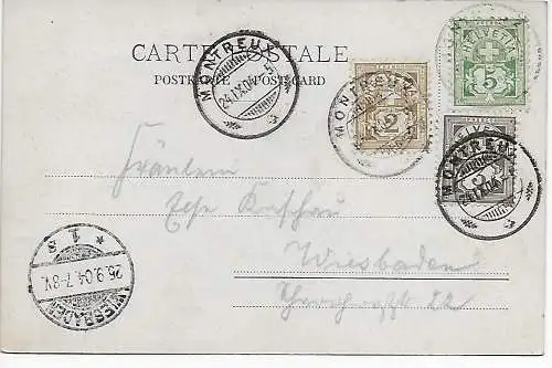 Carte de Montreux d'après Wiesbaden, 1904